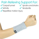 Vive Health Bamboo Elbow Sleeves, Compression Support for Arthritis Relief, Small Gray