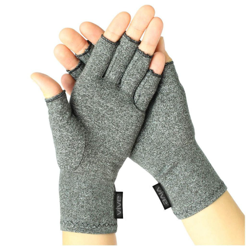 Vive Health Arthritis Gloves, Full Finger W/Smart Tip, Cotton, Large, Gray