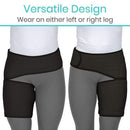 Vive Health Groin Brace with Compression Support, Washable for Strains and Hamstring, Black