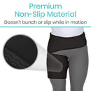 Vive Health Groin Brace with Compression Support, Washable for Strains and Hamstring, Black