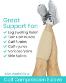 Vive Health Calf Brace With Three Adjustable Straps Increases Circulation And Reduces Muscle Soreness, Beige