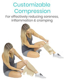 Vive Health Calf Brace With Three Adjustable Straps Increases Circulation And Reduces Muscle Soreness, Beige