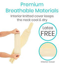 Vive Health Cervical Collar with Adjustable Foam, Breathable Knit Cover and Neck Brace, Beige