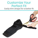 Vive Health Post-Op Shoe with Adjustable Straps, Rocker Sole and Square Toe, X-Large Black
