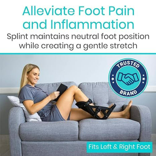 Vive Health Soft Night Splint, Large, Black