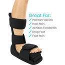 Vive Health Soft Night Splint, Adjustable Foot Brace for Plantar Fasciitis, Small, Black