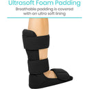 Vive Health Soft Night Splint, Adjustable Foot Brace for Plantar Fasciitis, Small, Black