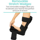 Night Splint by Vive Health with 2 Adjustable Wedges and Neutral Foot Stretch, X-Large Black