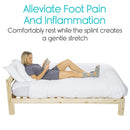 Vive Health Soft Night Splint with 2 Adjustable Foam Wedges for Plantar Relief, Medium Gray