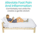 Vive Health Soft Night Splint with 2 Adjustable Foam Wedges for Plantar Relief, Small Gray