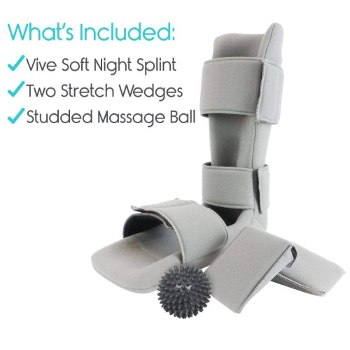Vive Health Soft Night Splint, Extra Large, Gray