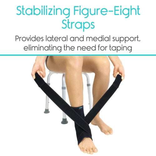 Vive Health Ankle Brace, Cross Compression, Dual Straps, L/R