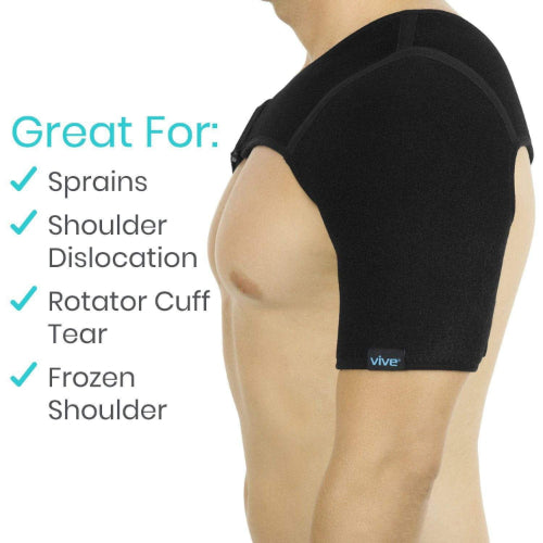 Vive Health Shoulder Brace, Standard Black