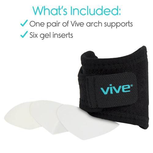 Vive Health Arch Supports, Black