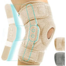 Vive Health Hinged Knee Brace with Removable Splints, Open Patella, Adjustable, Small Beige