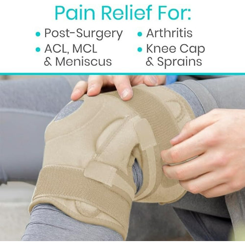 Vive Health Hinged Knee Brace, Beige
