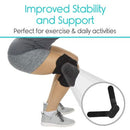 Vive Health Hinged Knee Brace , Removable Splints, Adjustable Open Patella, Medium Black