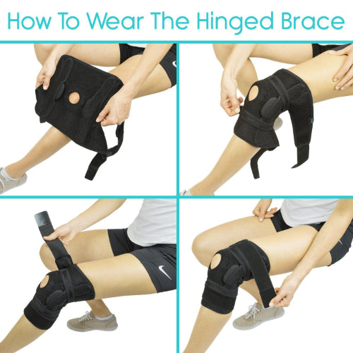 Vive Health Hinged Knee Brace Medium Black