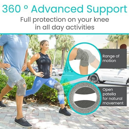 Vive Health Hinged Knee Brace, Gray