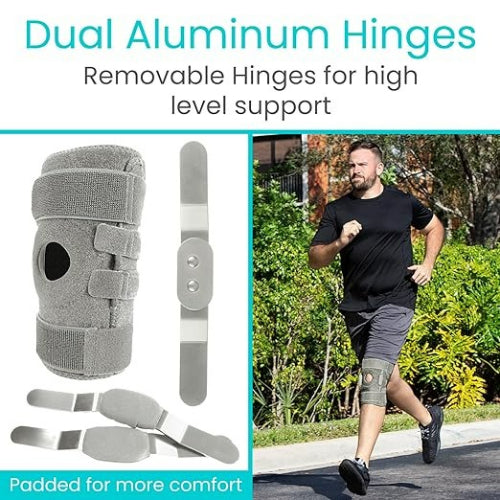 Vive Health Hinged Knee Brace, Gray