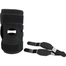 Vive Health Hinged Knee Brace with Removable Hinges, Open Patella, Left/Right Black, 2 pack