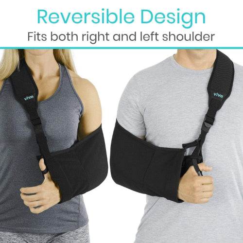 Vive Health Arm Sling, Reversible, Padded, Mesh Pockets, Thumb Loop