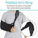 Vive Health Arm Sling with Mesh Pockets, Reversible, Padded, Thumb Loop