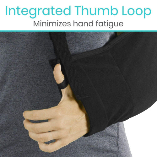 Vive Health Arm Sling with Mesh Pockets, Reversible, Padded, Thumb Loop