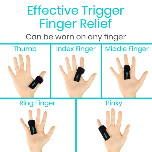 Vive Health Trigger Finger Splint 2 Pack – Adjustable Support