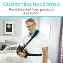 Vive Health Shoulder Abduction Sling with Mesh Pockets, Left/Right, Black