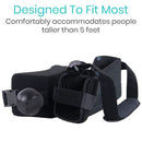 Vive Health Shoulder Abduction Sling with Mesh Pockets, Left/Right, Black