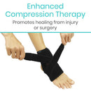 Vive Health Standard Ankle Brace Basic Wrap, Neoprene Support, Fits Left or Right Foot, Black