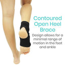 Vive Health Standard Ankle Brace Basic Wrap, Neoprene Support, Fits Left or Right Foot, Black