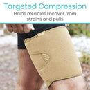 Vive Health Thigh Brace with Nonslip Lining for Quad, Groin and Hamstring Relief, 12 x 25 Inches
