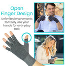 Vive Health Arthritis Gloves with Open Finger Design and Grips for Compression and Joint Pain Relief