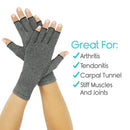 Vive Health Open Finger Arthritis Gloves, Compression Support for Swollen or Painful Hands, Small