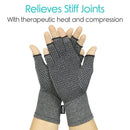Vive Health Open Finger Arthritis Gloves, Compression Support for Swollen or Painful Hands, Small