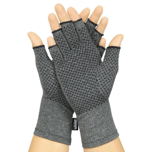 Vive Health Arthritis Gloves, Open Finger, Nonslip, 6'-7"