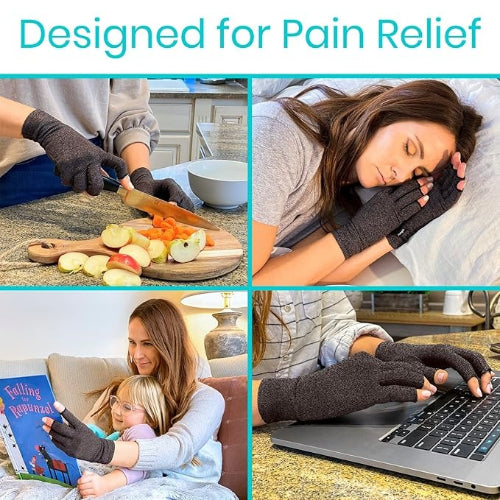 Vive Health Arthritis Gloves, Carpal Tunnel Treatment, Large, Black