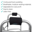 Vive Health Walker Grip Pads, Soft Foam Cushions for Hand Comfort and Fatigue Relief, Black Pair