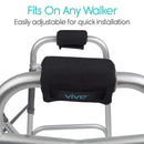 Vive Health Walker Grip Pads, Soft Foam Cushions for Hand Comfort and Fatigue Relief, Black Pair