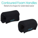 Vive Health Walker Grip Pads, Soft Foam Cushions for Hand Comfort and Fatigue Relief, Black Pair
