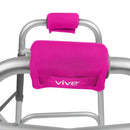 Vive Health Walker Grip Pads, Soft Padded Covers for Comfort and Hand Fatigue Relief, Pink Pair