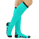 Vive Health Compression Socks, Small, Teal with Black, 2 pairs