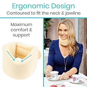 Vive Health Cervical Collar, 3 Inches, Beige