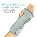 Vive Health Overnight Wrist Brace, Gray