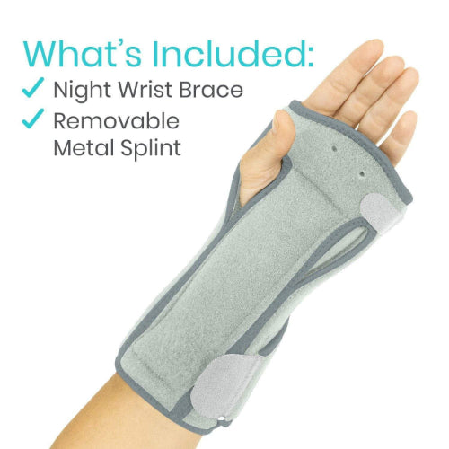 Vive Health Overnight Wrist Brace, Gray