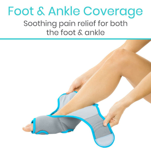 Vive Health Ankle Ice Wrap, 3 Hot and Cold Gel Packs, Reversible
