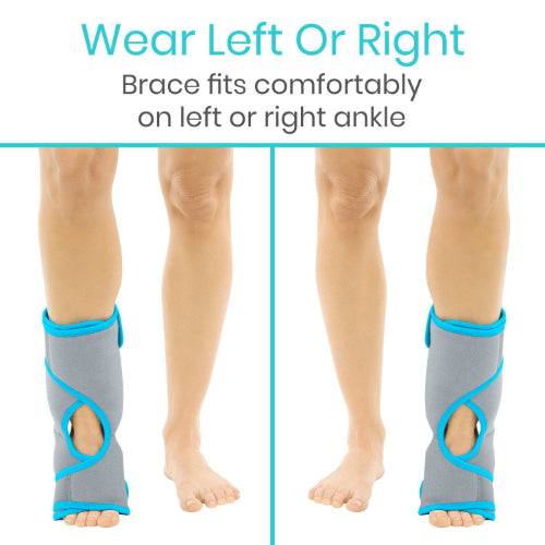 Vive Health Ankle Ice Wrap, 3 Hot and Cold Gel Packs, Reversible