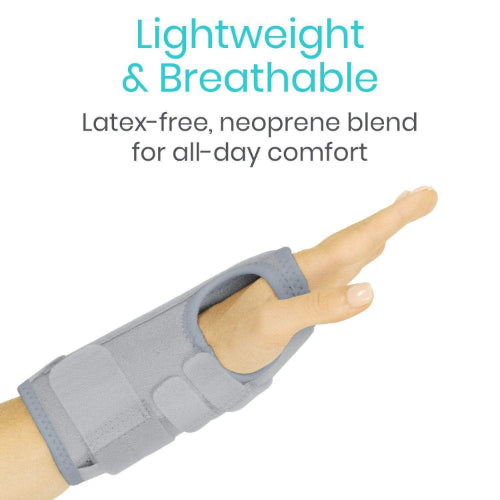 Vive Health Reversible Wrist Brace, 3 Splints, Gray
